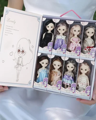 New fancy small size doll for Girls Full Set of Eight Dolls