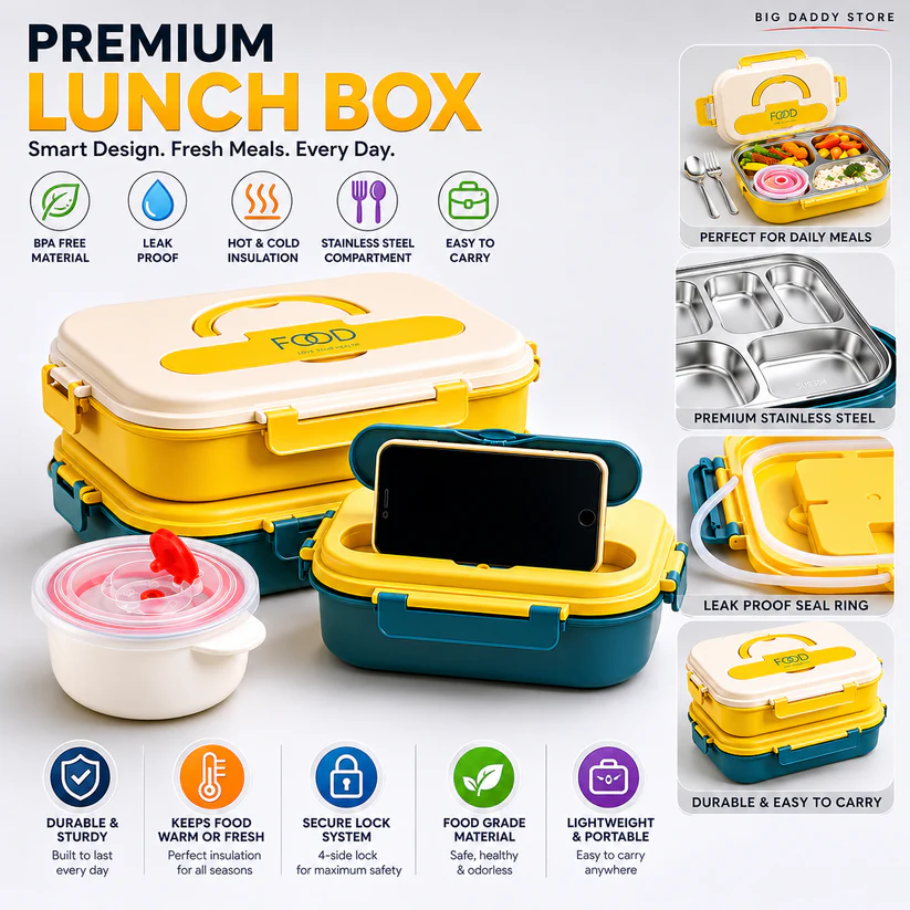 Combo of water bottle and lunch box for kids
